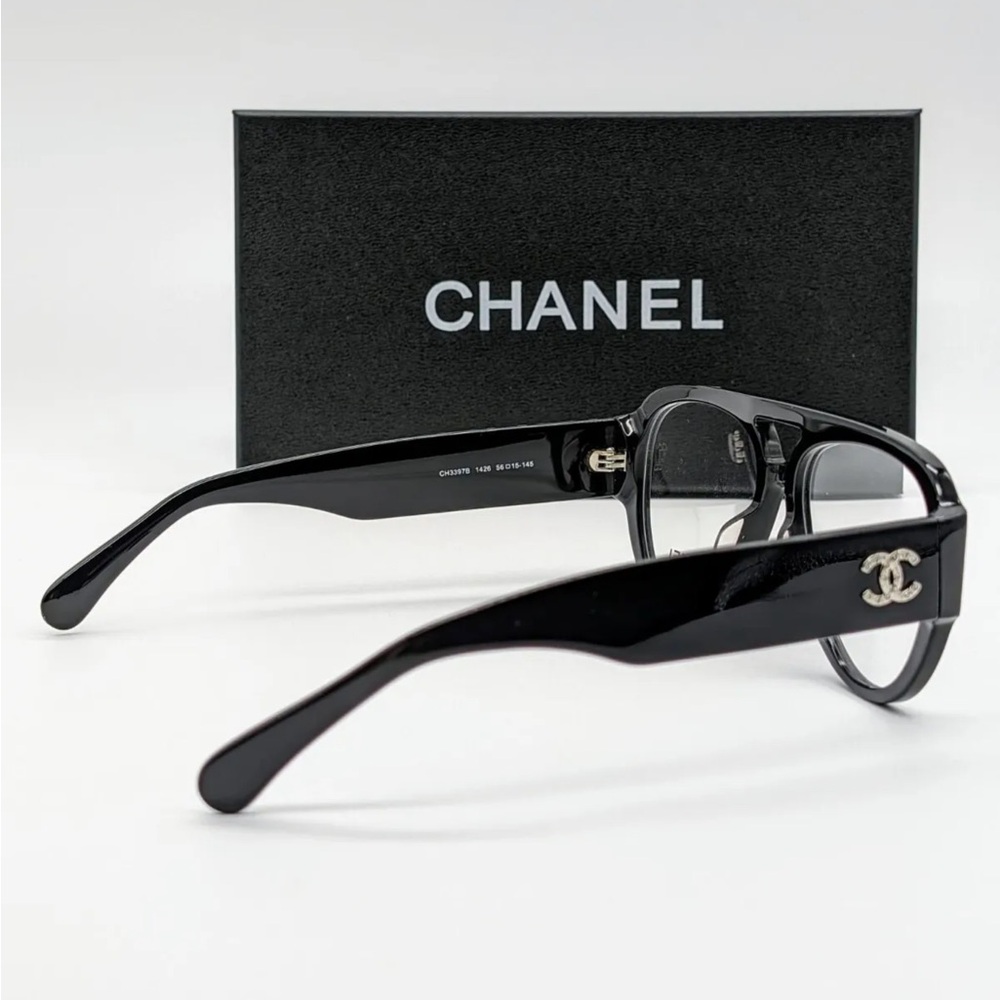 Chanel Black Eyeglasses with Logo